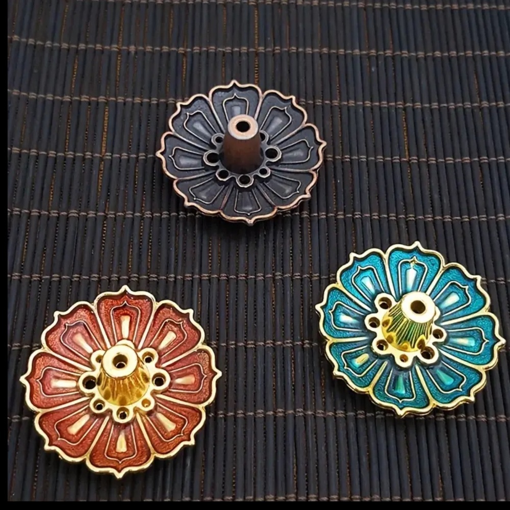 NEW! Set of 3 Lotus Flowers Stick Incense Burners! You get ALL 3!